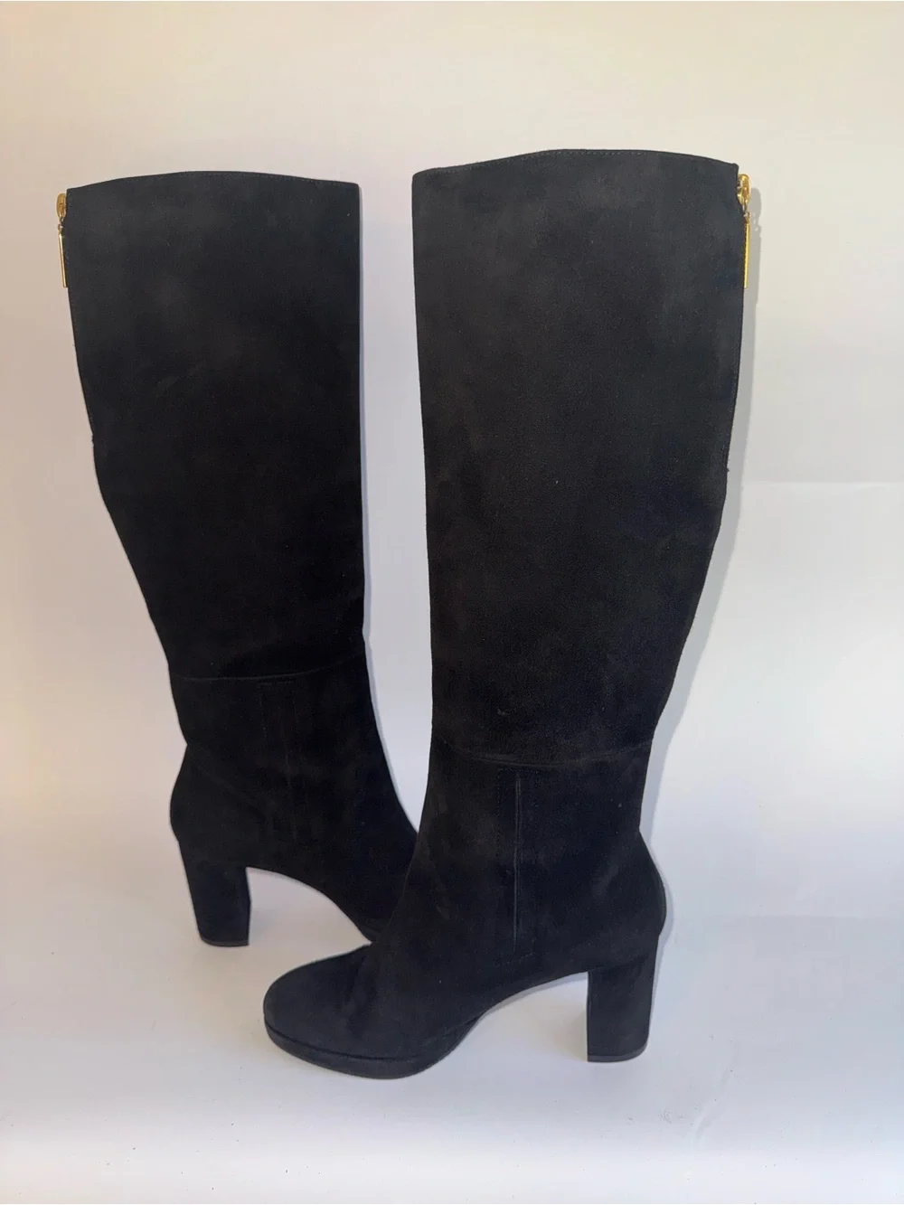 Stuart Weitzman Black Suede Knee High Boots High Heeled Women’s Size 6